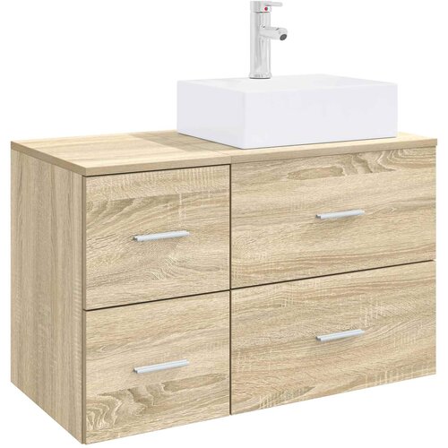  Set namje&amp;scaron;taja za kupaonicu 2 kom. Hrast sonoma Smeđa 49,5 x 41 x 79,5 cm Slike