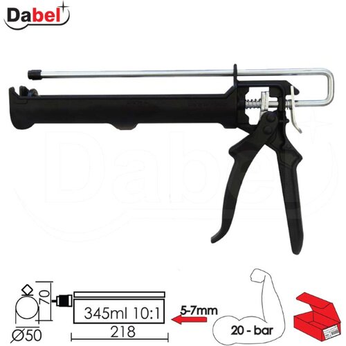 Pištolj za silikon epoksidni p02 cm 345ml  opd Cene