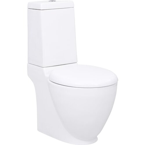 VidaXL Keramična WC &amp;scaron;koljka pretok vode zadaj bela Slike