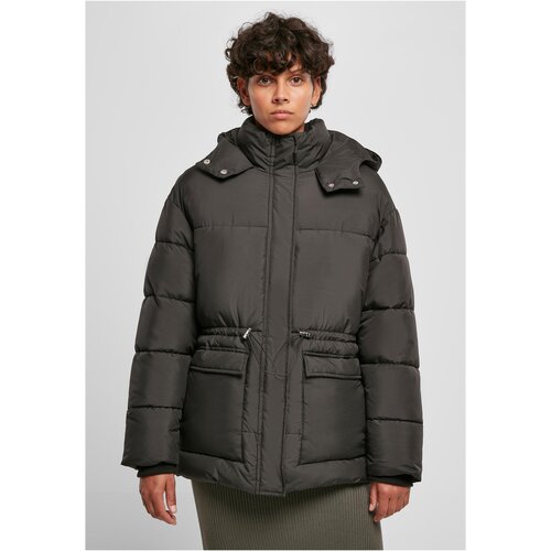 Urban Classics Women&amp;#039;s Puffer waist jacket black Slike
