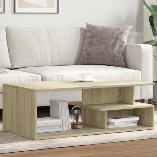 VidaXL Klubska mizica sonoma hrast 102x55x35 cm inženirski les Slike