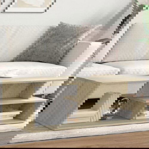 vidaXL Stolić za kavu boja hrasta 102 x 55 x 35 cm konstruirano drvo Cene