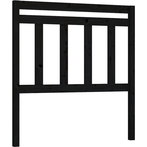 Maison Chic posteljno vzglavje - vzglavna omarica - nočna omarica črno 81x4x100 cm trdna borovina, (21706223) Cene