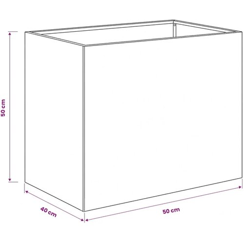  Vrtna saksija Crna 50 x 40 x 50 cm Čelična vrata - Crna 50 x 40 x 50 cm 1 Cene