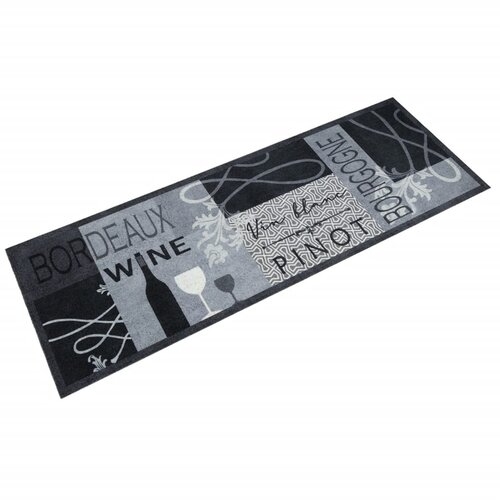 vidaXL Kuhinjska preproga pralna vino siva 60x180 cm žamet Cene