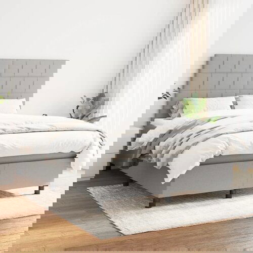 The Living Store Box spring postelja z vzmetnico svetlo siva 140x200 cm blago - Box Spring Postelja, (21521021) Slike