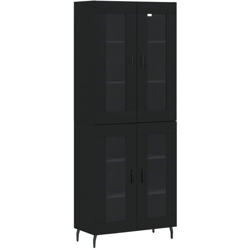 Maison Chic Visoka Komoda - Predalnik črna 69,5x34x180 cm inženirski les, (21717289) Cene