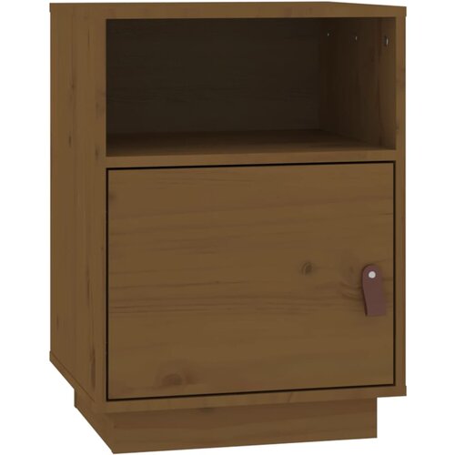 vidaXL Nočna omarica medeno rjava 40x34x55 cm trdna borovina, (20731018) Cene