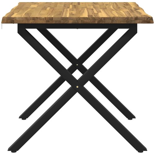  60 x 55 x 75 cm Čvrsto drvo akacije Bijela i crna Pravokutni Slike