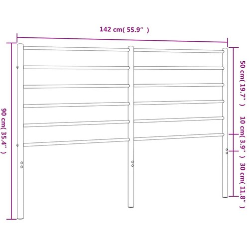  Metalno zamjensko uzglavlje bijelo 135 cm Slike