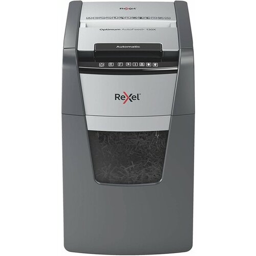 Rexel Optimum AutoFeed+ 130X paper shredder Cross shredding 55 dB 22 cm Black, Silver Slike