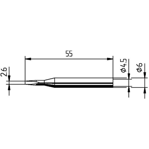 Ersa 0162KD spajkalna konica dletaste oblike\, ravna Velikost konice 2.60 mm Vsebina\, količina\, vsebina količinskih enot na prodajno enoto 1 kos, (20395212) Cene