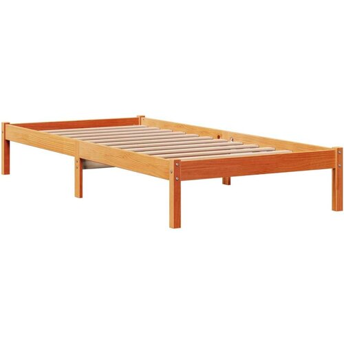 VidaXL Okvir kreveta s uzglavljem vo&amp;scaron;tano smeđi 100x200 cm od borovine Slike