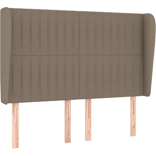 Maison Chic Posteljno vzglavje - Vzglavna omarica - Nočna omarica z u&scaron;esi taupe 147x23x118/128 cm blago, (21709886) Cene