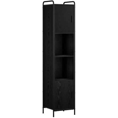  Set ormarića za kupaonicu 4 kom. Crni hrast 40 x 36 x 181 cm - Crni hrast Ormarić ispod sudopera (2 vrata) + viseći ormarić + ku Slike