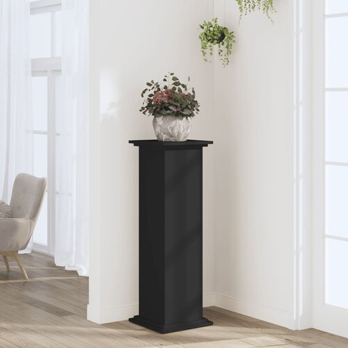 VidaXL Stalak za biljke crni 33 x 33 x 100 cm konstruirano drvo Slike