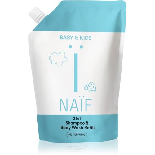 Naïf® refil dječji hranjivi šampon i gel za kupanje 2u1 bez parfuma 500ml Cene