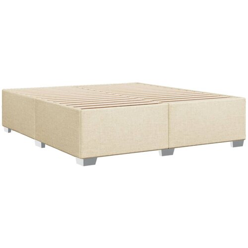  Okvir za krevet bez madraca krem 180 x 200 cm od tkanine Slike