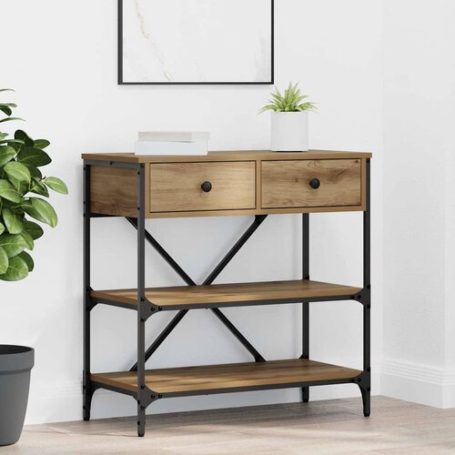 Konzolna stolica s ladicama Smeđa 75 x 34,5 x 75 cm boja drva Cijene
