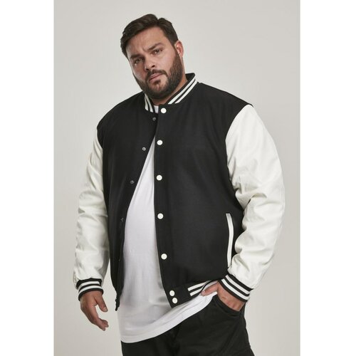 Urban Classics oldschool college jacket blk/wht Cene