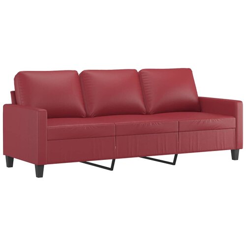 Maison Chic kavč - Sofa - Kanape trosed vinsko rdeč 180 cm umetno usnje, (21727212) Cene