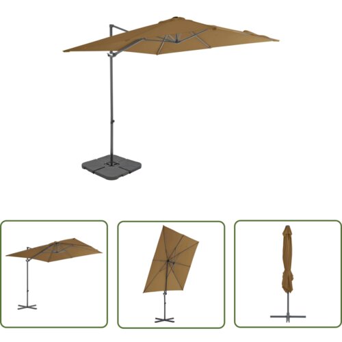  The Living Store Zunanji senčnik s prenosnim podstavkom taupe - Senčnik, (21742361) Cene