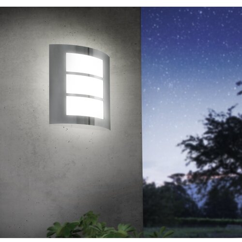 Eglo city spoljna zidna lampa/1, e27, inox Slike