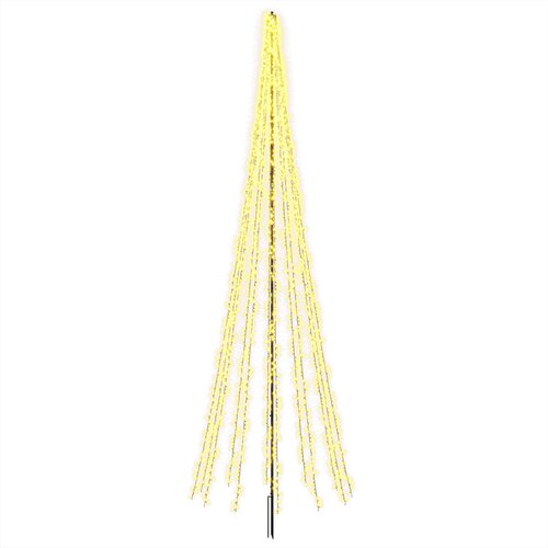  LED božićno drvce 485 cm 3000 LED lampica Topla bijela Čelik Slike