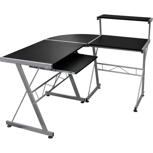  Kutni stol za računalo crni 132 x 112 x 99 cm konstruirano drvo Cene