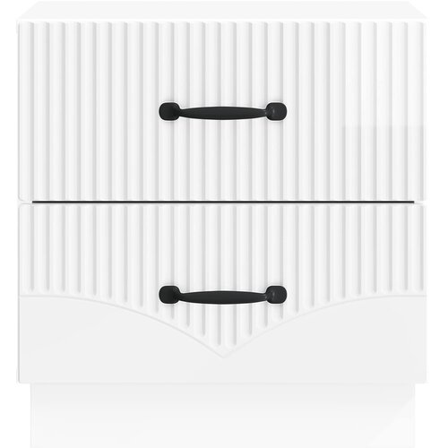  Noćni ormar s ladicama Bijela visokog sjaja 43 x 34,5 x 44,5 cm Slike