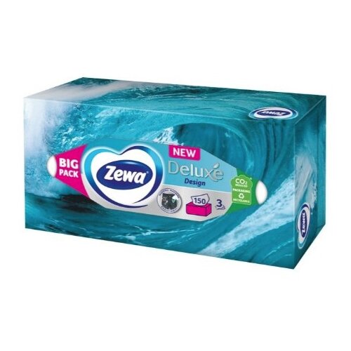Zewa Papirne maramice Box Deluxe Design, Troslojni, 150 komada Slike