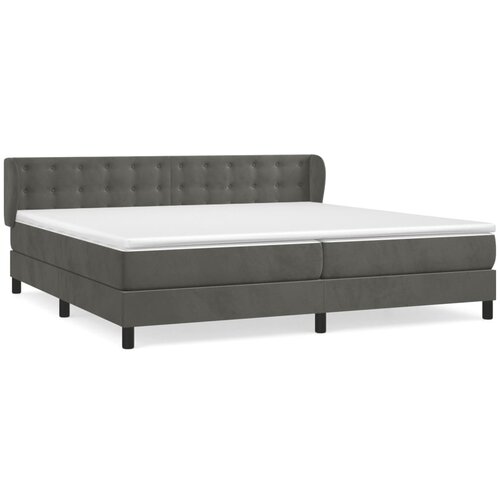 Maison Chic Box spring postelja - Vzmetna postelja z vzmetnico temno siva 200x200 cm žamet SL15396, (21905316) Cene