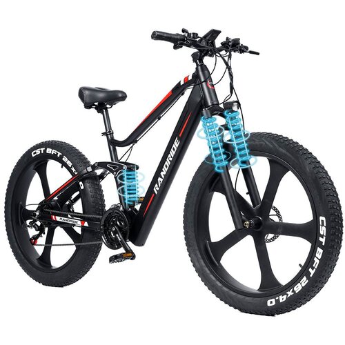Randride električno kolo 1000W električno kolo 48V 13.6AH velika baterija barvni lcd zaslon 26"*4 fat tire mountain 45KM/H 21Speed ​​Gears električno kolo, (21738670) Cene