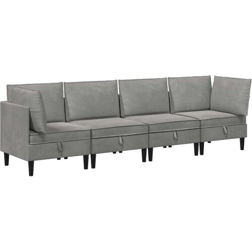  Set namje&amp;scaron;taja za dnevni boravak 4 pcs Svjetlosiva Bar&amp;scaron;un Slike