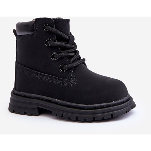 Boto Children's Trapper Boots with Zip Black Bansi Cene
