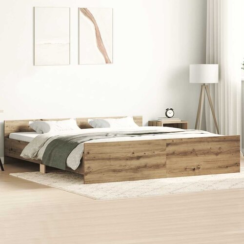VidaXL Okvir kreveta bez madraca boja hrasta artisan 160x200 cm Slike