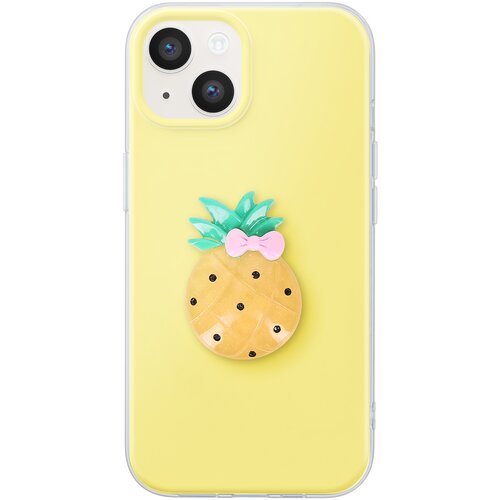AVIZAR Ovitak za iPhone 14 s 3D motivi ananasa, Rumena, (5000275381) Cene