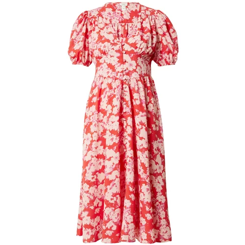 River Island Petite Košulja haljina roza / crvena / bijela