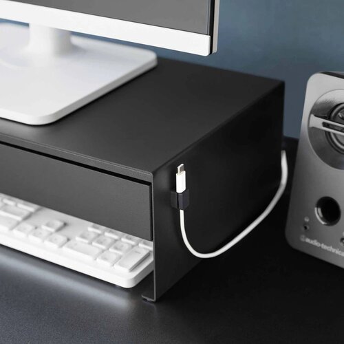 YAMAZAKI Crno metalno postolje za monitor Tower &amp;ndash; Slike
