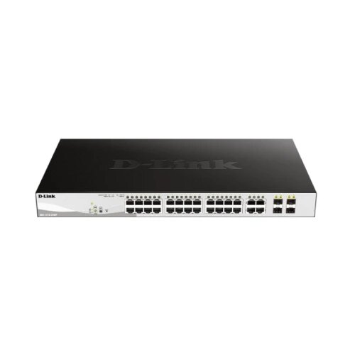 D-link | 28-Port Gigabit Smart Managed PoE Switch | DGS-1210-28P | Managed L2+ | Desktop | 1 Gbps (RJ-45) ports quantity | SFP ports quantity | PoE ports quantity | PoE+ ports quantity | Power supply type External | month(s) Slike
