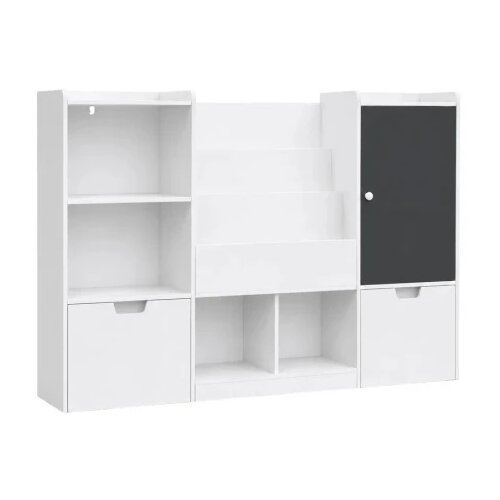 Kinder Home organizator za dečije igračke sa tablom, policom, 2 fioke i 6 pregrada, puno drvo i mdf ( AT-BTS-2528 ) Slike