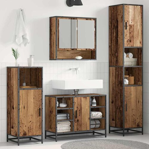  Set namje&scaron;taja za kupaonicu Staro drvo 35 x 37,5 x 188,5 cm Cijene