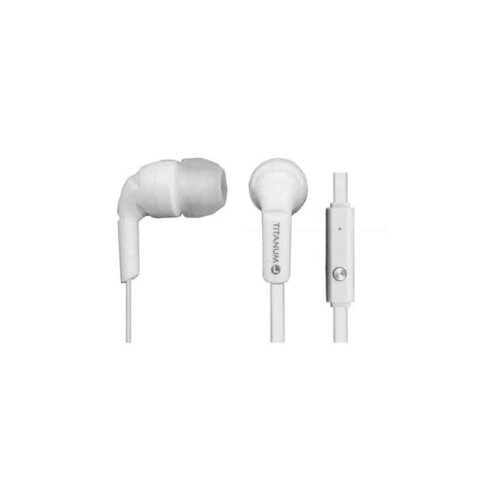 Slu&amp;scaron;alice sa mikrofonom TITANUM, In-Ear, white, TH109W Slike