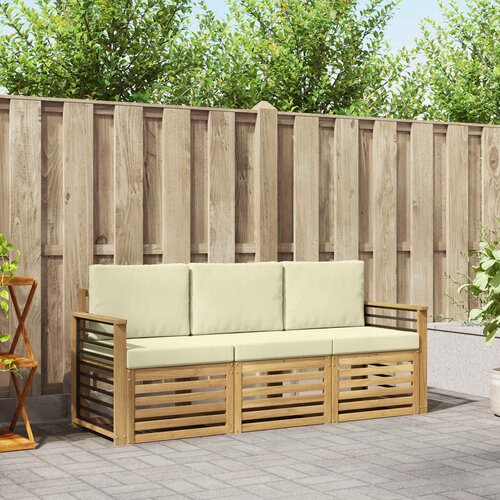  Setovi sofa 3 kom. Bijela i krem Polyester Cene