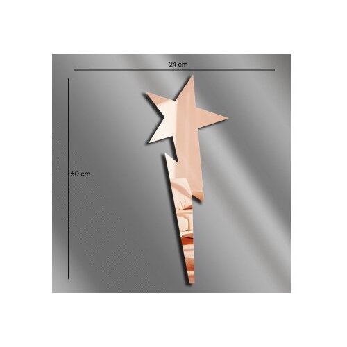 Wallxpert Ogledalo Ozgl521, 24x60 cm, Rose-gold Slike