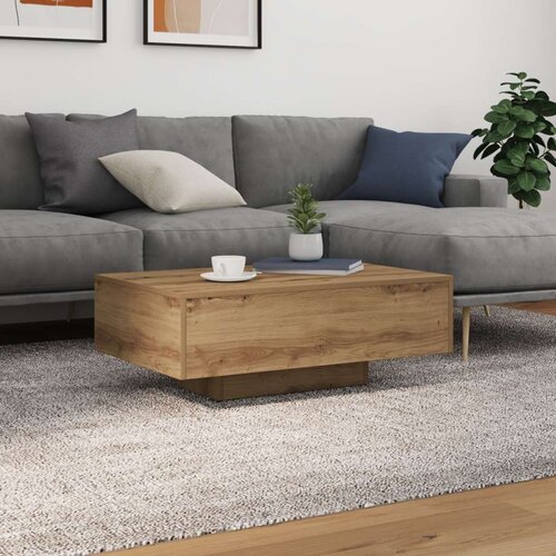  Stolić za kavu s LED svjetlima u boji hrasta 85x55x31 cm Cijene