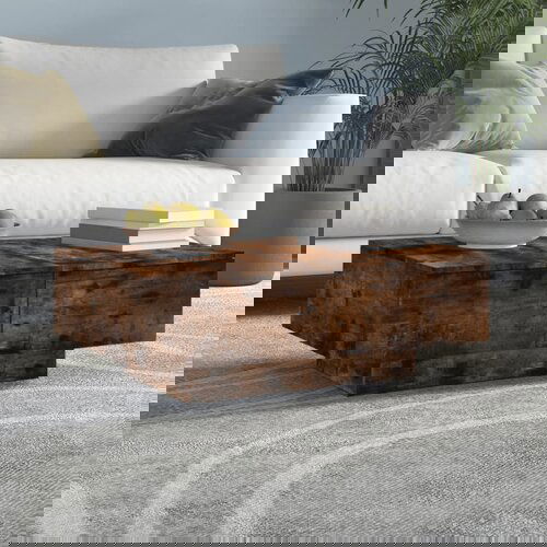 vidaXL Klubska mizica dimljeni hrast 90x60x31 cm konstruiran les, (20714556) Cene