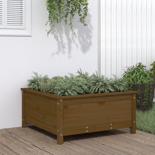 vidaXL Vrtna sadilica boja meda 82 5 x 82 5 x 39 cm masivna borovina Cene