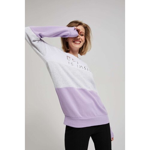 Marisse Lavender Printed Sweatshirt Slike