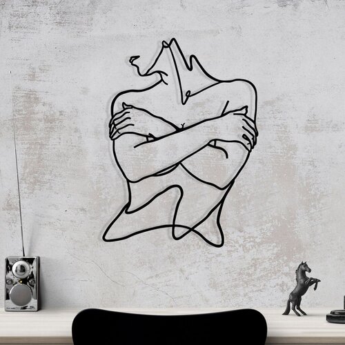 Wallity zidna dekoracija Felicidad, 40x54cm, Crna Cene